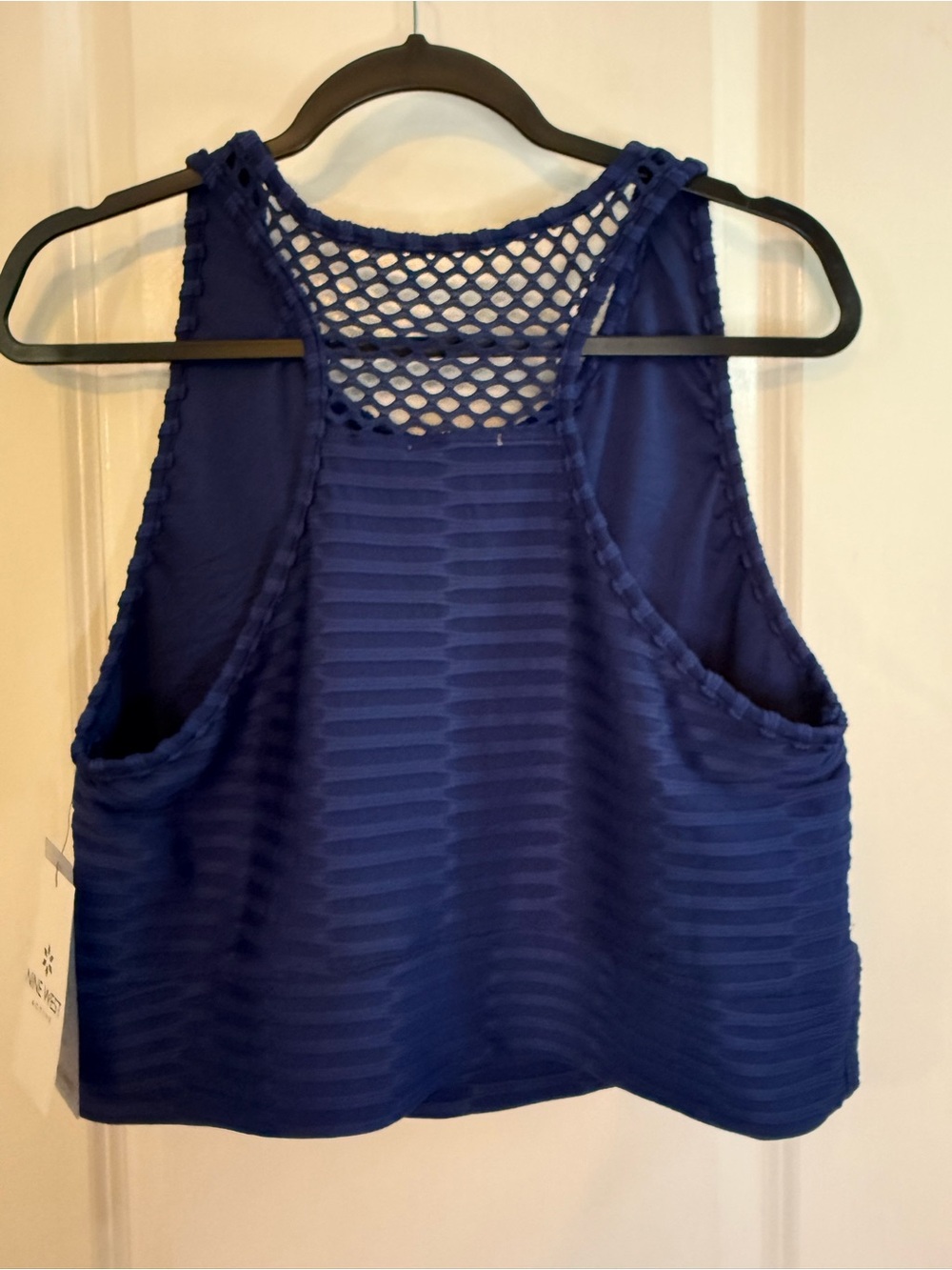 Nine West Royal Blue Textured Racerback Sports Bra - Picture 6 of 7